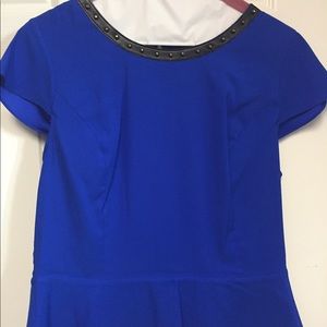 Express Royal Blue Peplum Blouse